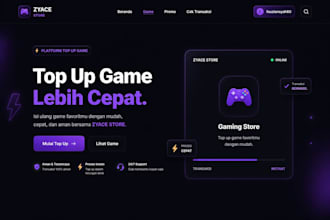 build a custom gaming top up website or digital store