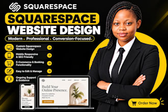 redesign and build a responsive squarespace  website