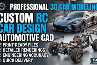 do professional custom 3d car modeling rc car design automotive cad