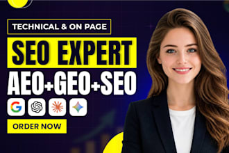 do on page and technical SEO, website audit, google indexing, and ai search GEO