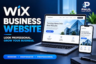 create a professional wix business website, wix website and wix redesign