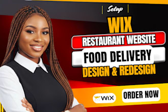 design wix restaurant website wix food website  redesign