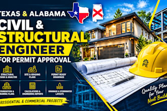 do texas, alabama civil and structural engineer for permit approval