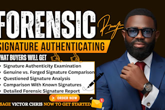 perform deep signature analysis and detect real or forged signature, handwriting