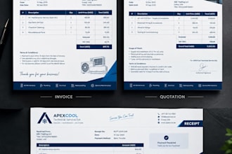 design professional invoices, quotations and estimates