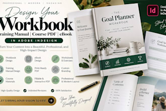 create online course workbook, student workbook and course PDF ebook design