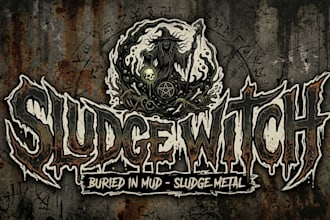 design sludge metal, band logo