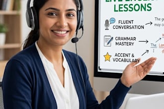 teach you conversational english and grammar lessons
