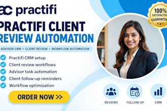 setup practifi advisor crm client review workflow automation