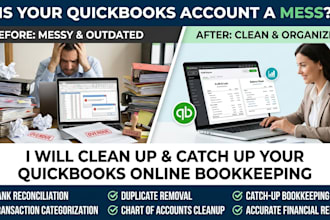 clean up and catch up your bookkeeping in quickbooks