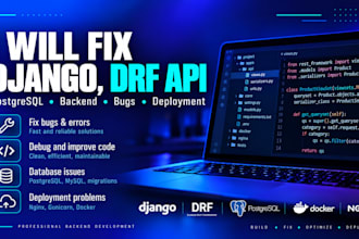 fix django, drf API, database and backend bugs