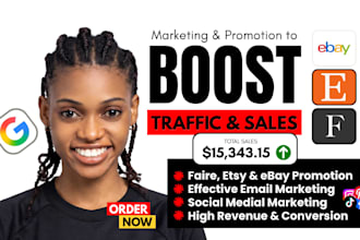 promote your etsy ebay faire store with ecommerce marketing