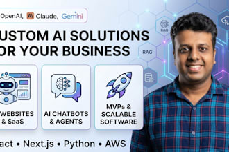 build a custom ai website, ai saas, ai app or ai software
