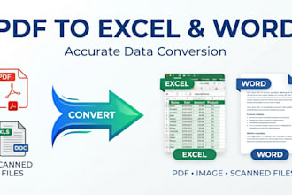 convert PDF or image to excel and word