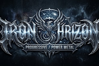 design progressive metal,  power metal and band logo