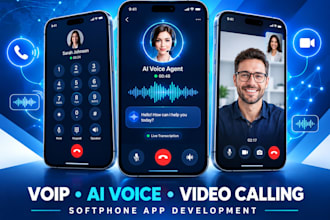 build voip, sms, call, freeswitch smpp, ai voice agent , esim app, linphone app
