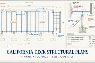 do california deck seismic structural plans and load calculations