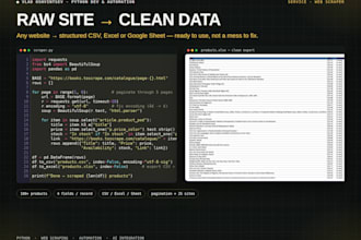 do python web scraping, data scraping and data extraction