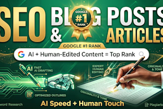 write SEO blog content using ai plus human editing