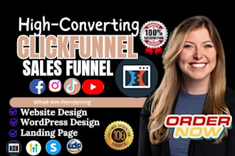 design a high converting clickfunnels or clickfunnels 2 0 sales funnel