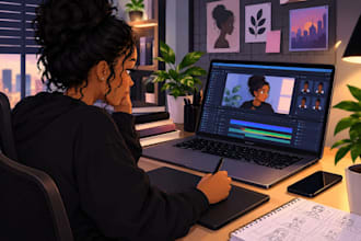 draw the illustration in a cartoon style