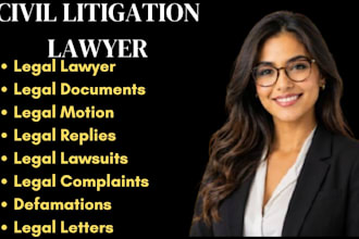 draft lawsuits, motions, petitions, counterclaims and appeals