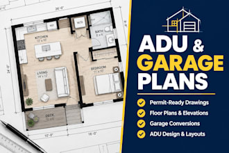 design architectural adu permit drawings and garage conversions