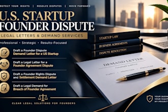 draft a founder dispute demand letter for a US startup cofounder conflict