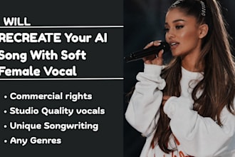 recreate ai song remake ai song as female pop vocalist, female rock singer