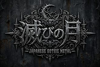 design japanese metal, power metal, gothic logo