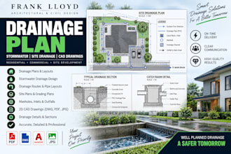 design professional drainage plans, stormwater layouts and cad drawings