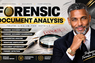do forensic document analysis, handwriting analysis, signature verification