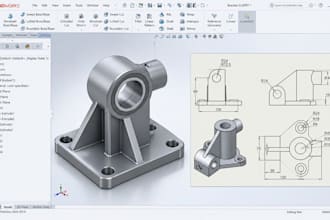 create 3d cad product designs  in solidworks for manufacturing