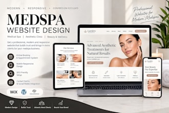 design medspa website medical spa and aesthetic clinic website wix website setup