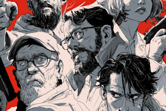 create an illustrated comic book cover