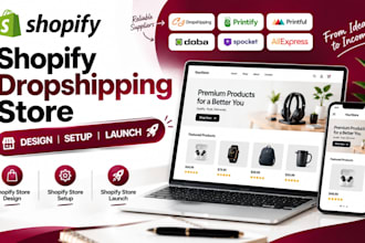 build dropshipping shopify website design shopify ecommerce website development