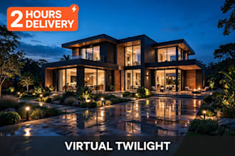 edit day to dusk virtual twilight , day to night in 2 hours