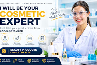 develop professional cosmetic formulations for skincare and haircare