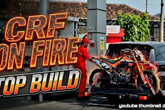 design eye catching viral youtube thumbnail in 2 hours