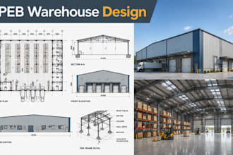 design pre engineered warehouse building peb architecture construction plans