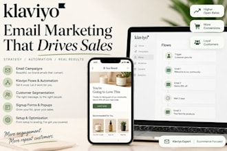 setup klaviyo email marketing flows newsletter template for ecommerce store