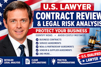 review your business agreement and provide a detailed legal risk analysis
