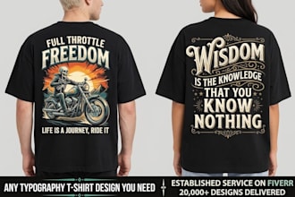design typography and custom graphic t shirt and apparel