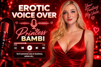 record a custom erotic audio female voice actings or seductive nsfw voice over
