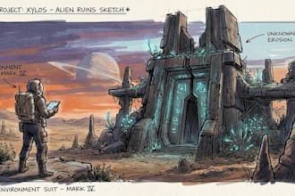 design sci fi art, concept art, sci fi art illustration