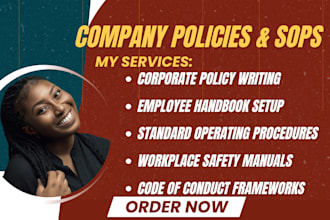 write your professional company policies procedures and employee handbook