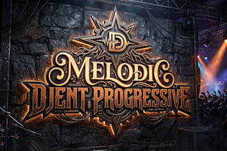 design melodic djent and progressive logo