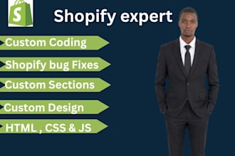 do custom shopify coding, shopify bug fix