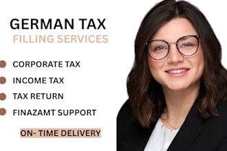 provide german tax support, vat and tax document preparation