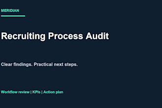 audit your recruiting process and create a talent acquisition action plan